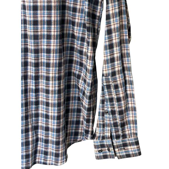 Columbia Men’s Large Button-Up Shirt Blue Plaid Long Sleeve Casual Outdoor - Picture 7 of 11